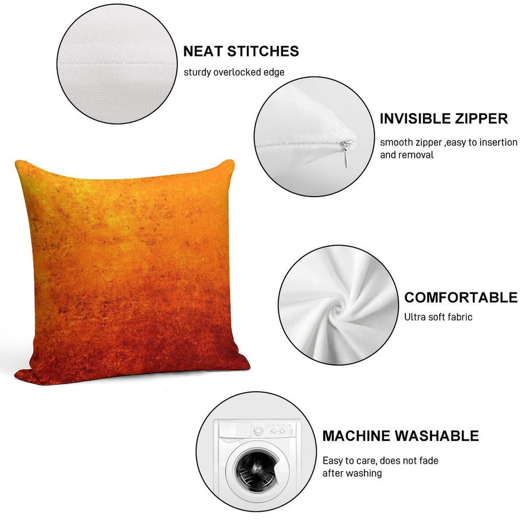 Orange Texture #2 Soft Fade-Resistant Throw Pillow