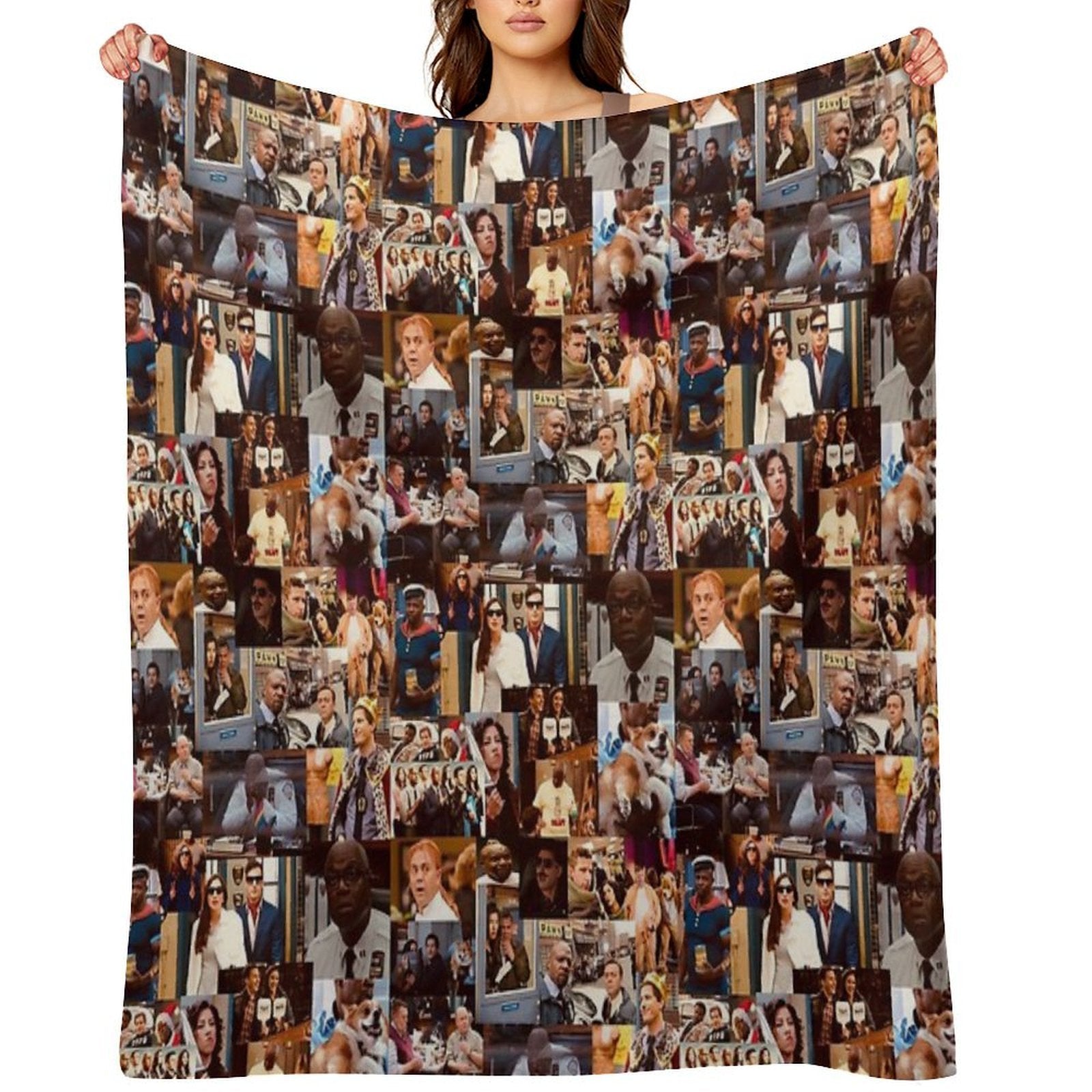Brooklyn Nine Nine Collage Plush Throw Blanket