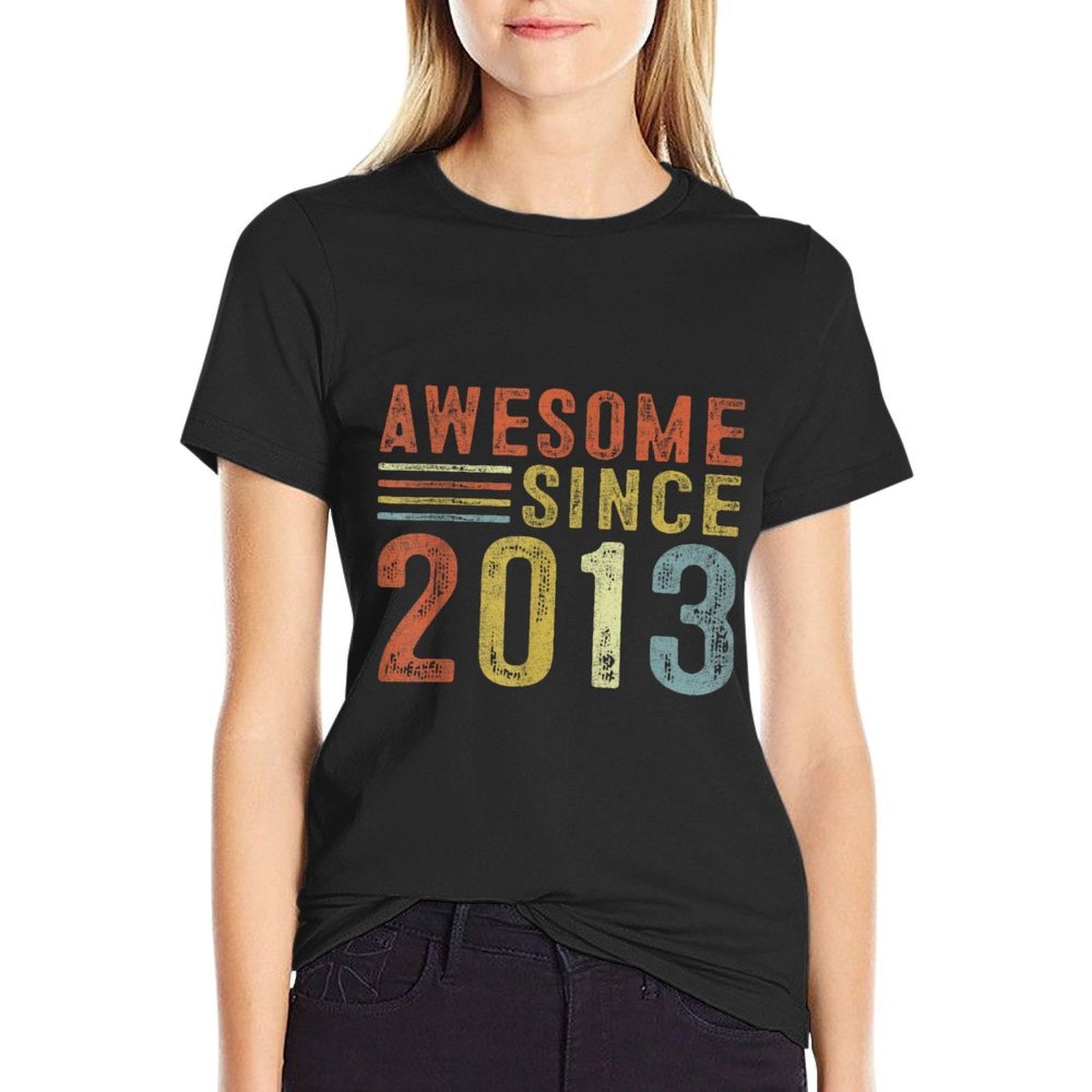 Awesome Since 2013 12th Birthday Retro Gifts Born In 2013  Soft T-Shirt