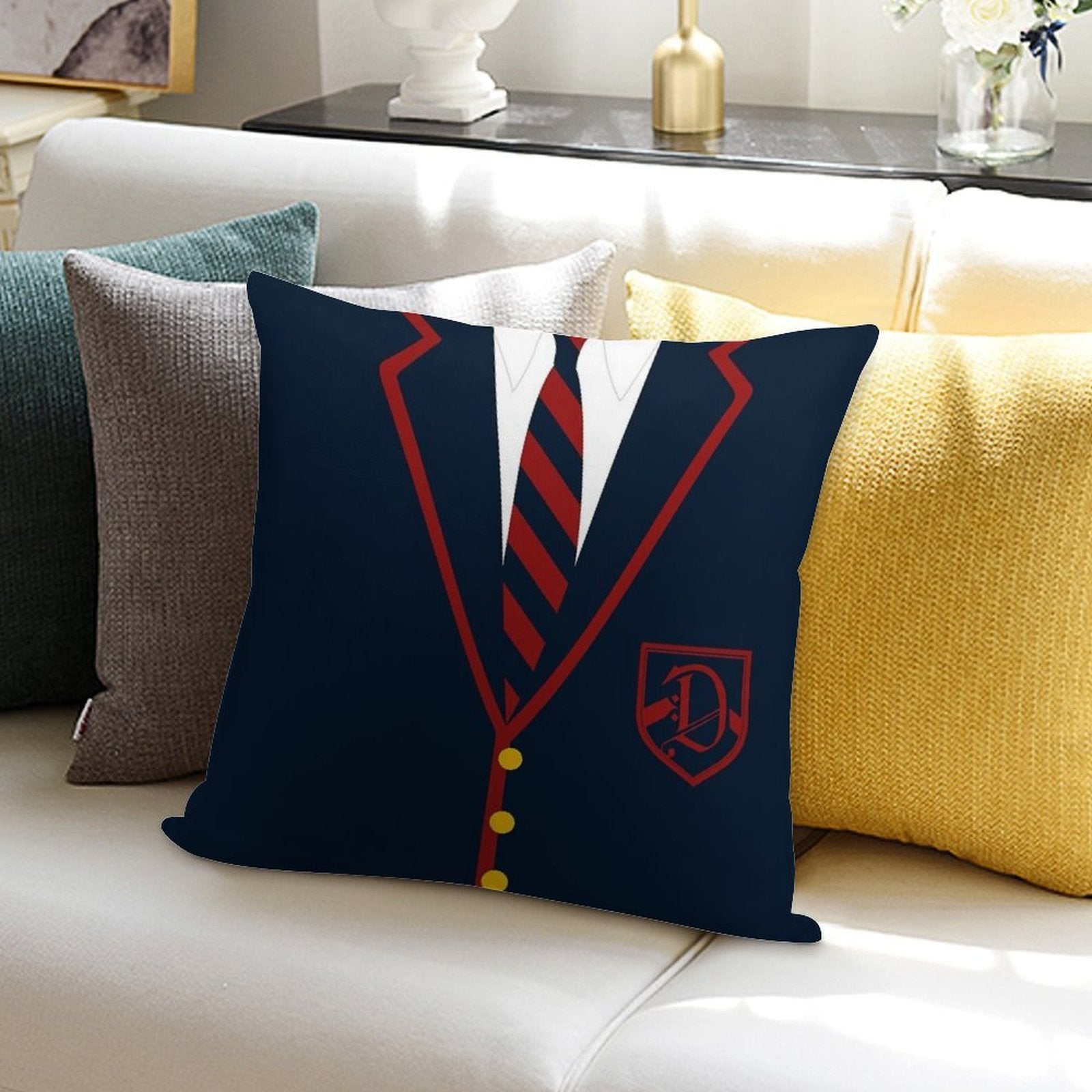 Dalton Academy's The Warblers Soft Hidden Zipper Throw Pillow