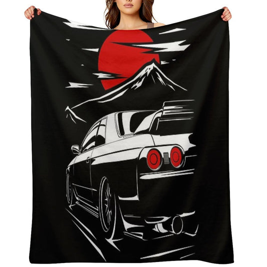 Nissan Skyline GTR 32  Haruna Shrink-resistant Throw Blanket