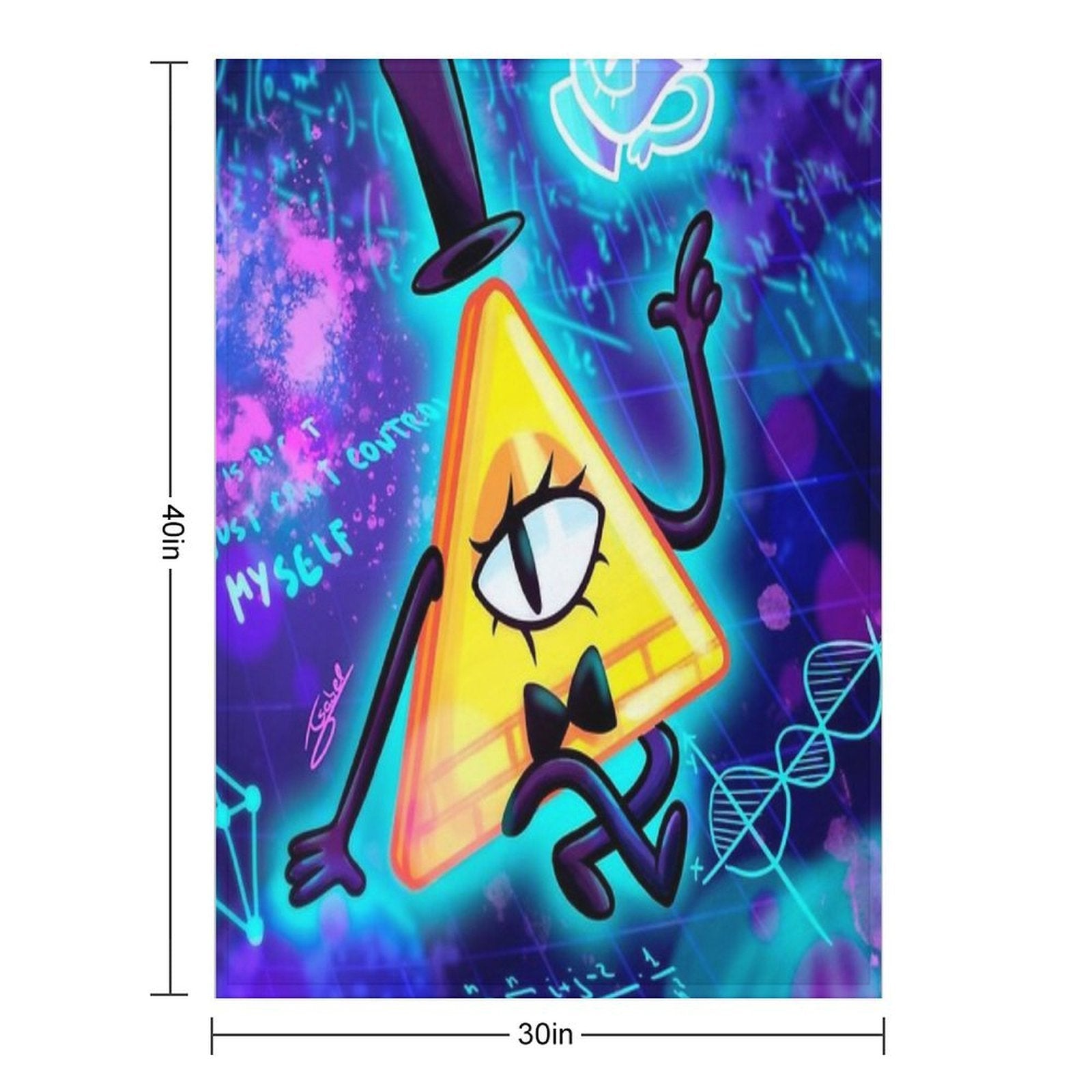 Bill Cipher Fanart Compact Throw Blanket