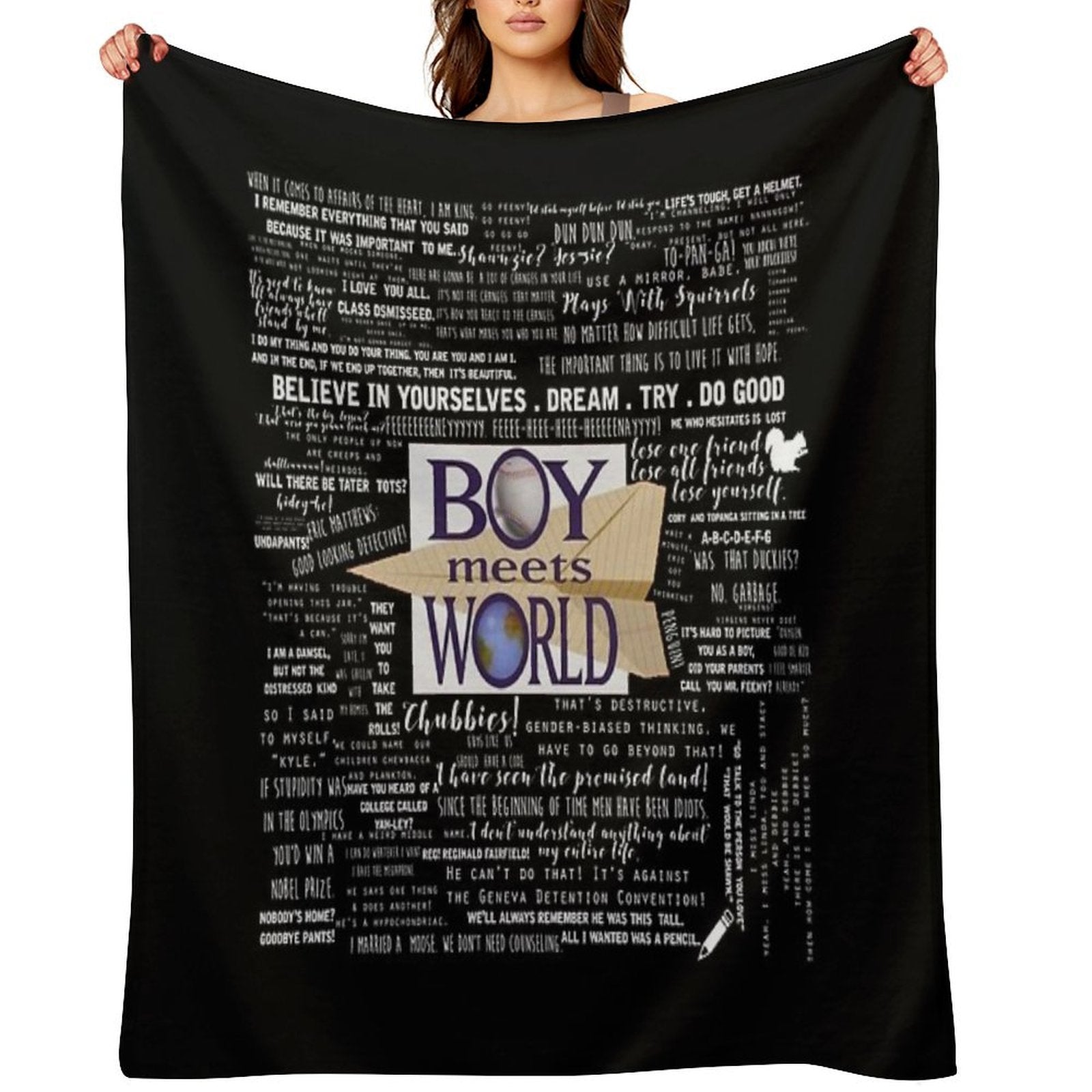Boy Meets World Memorable Quotes Lightweight Throw Blanket
