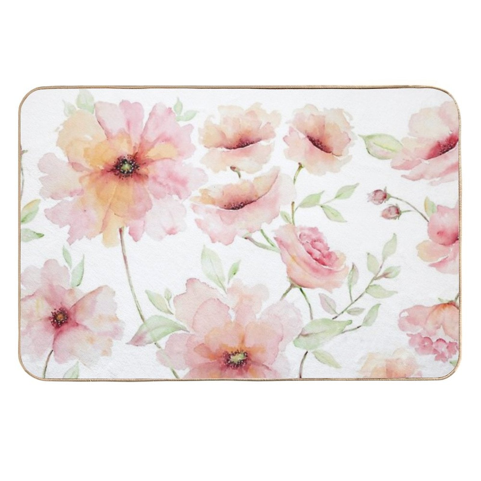 Summer Blush Florals C  Versatile Bath Mat