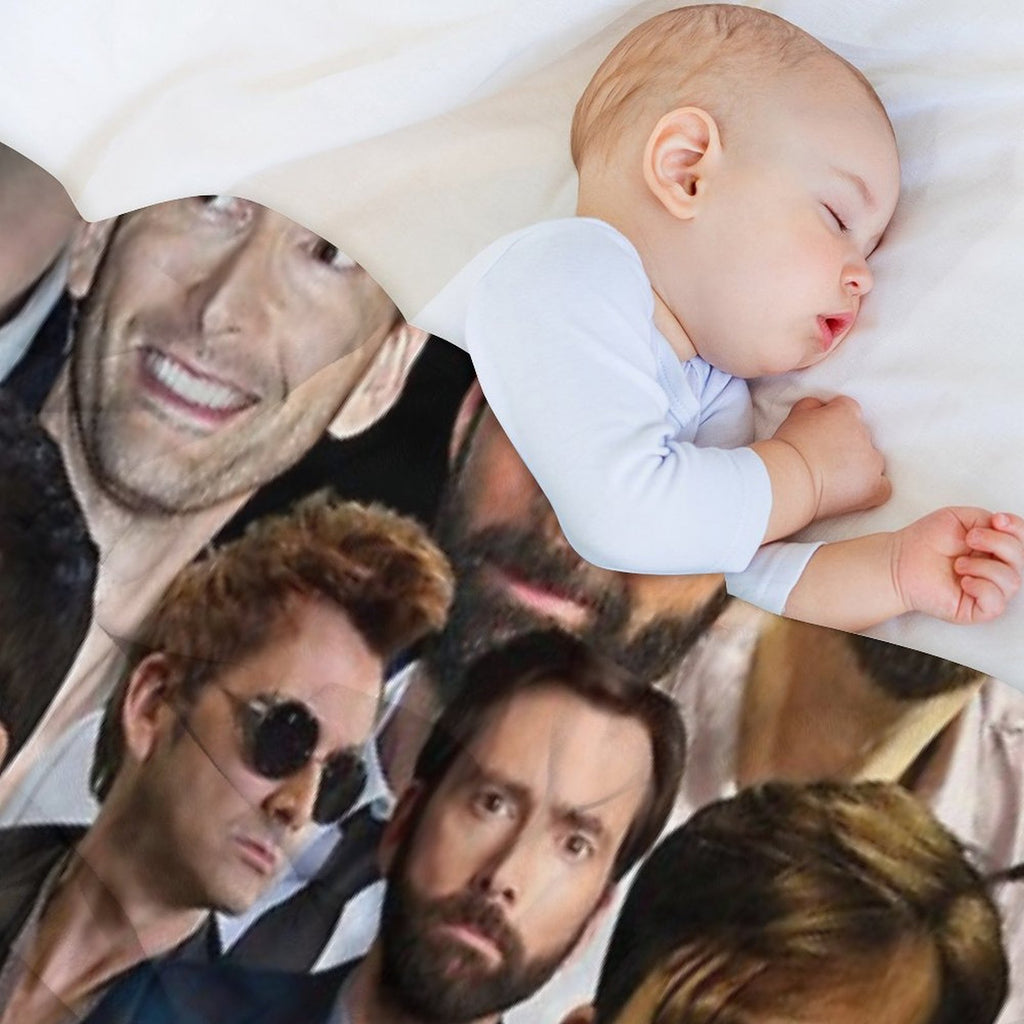 David Tennant Collage Travel-friendly Throw Blanket
