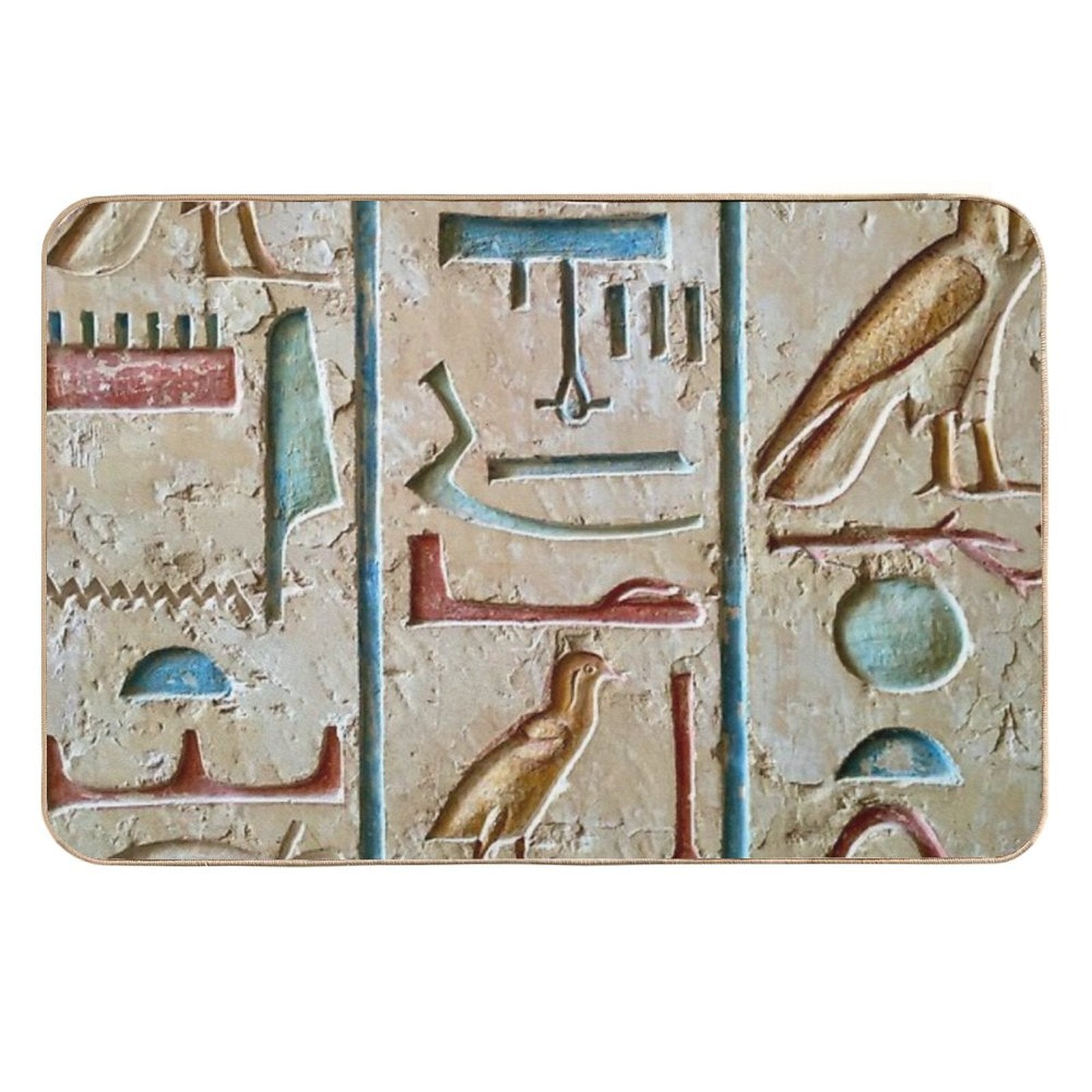 Ancient Egypt Hieroglyph  Easy Maintenance Bath Mat