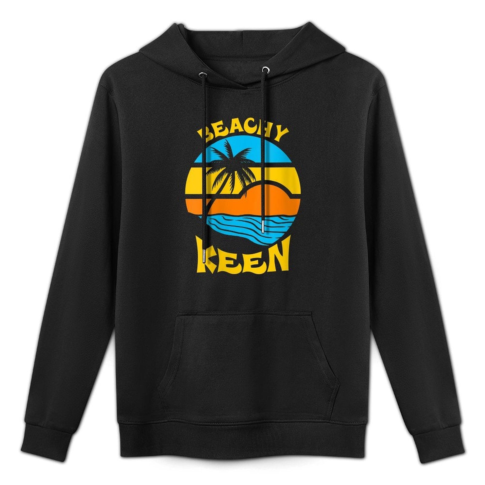 Womens Beachy Keen - Beach Pun Funny Summer Unisex Design Hoodie