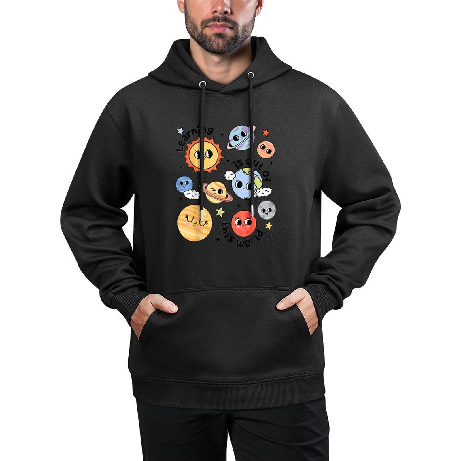 Teacher Space Science Learning Is Out Of World Solar System Customizable Surface Hoodie