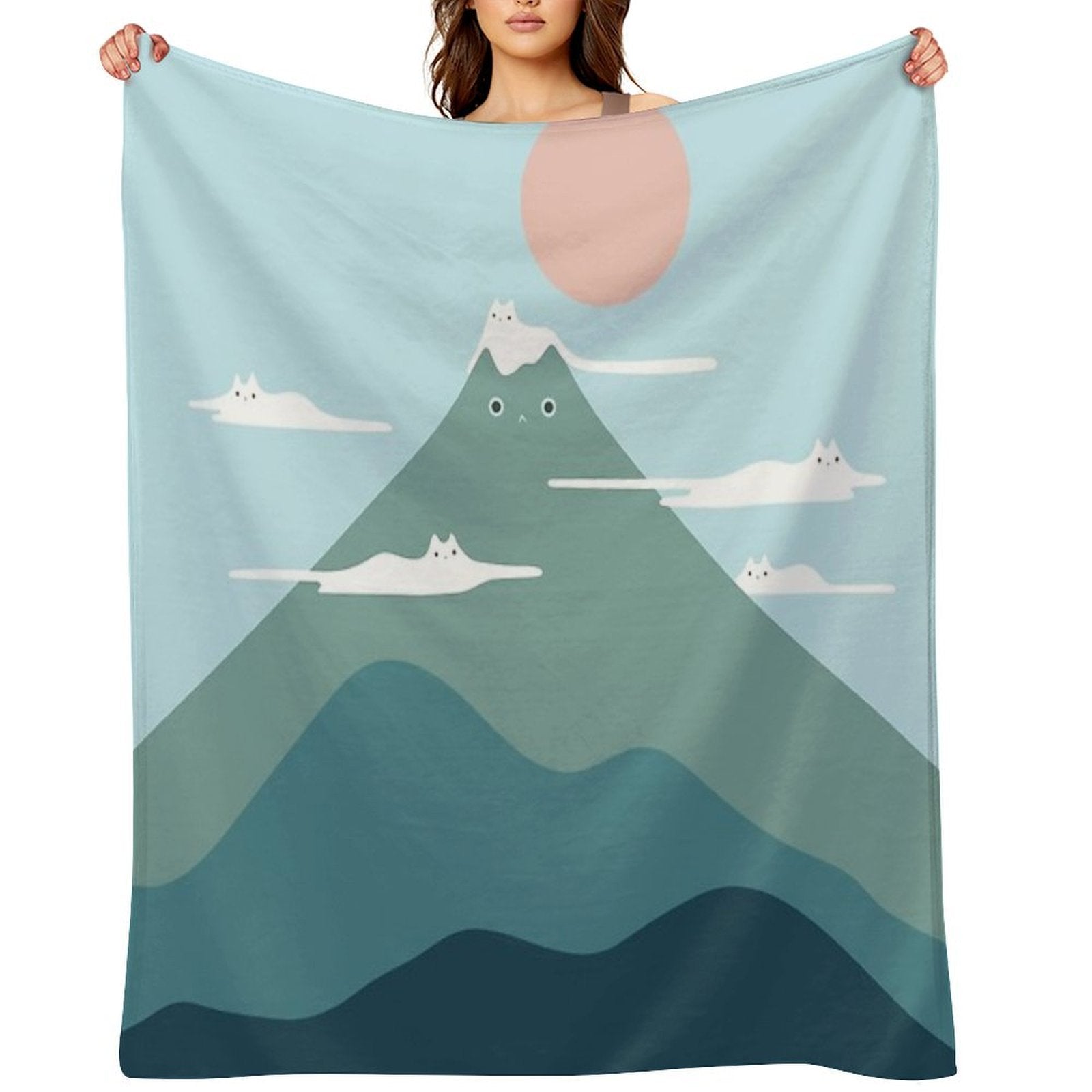 Cat Landscape 72B Gift-ready Throw Blanket