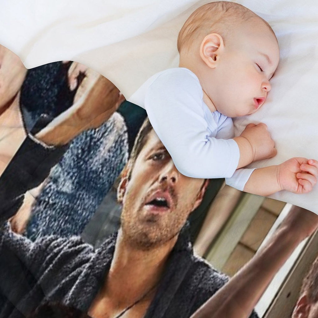 Sebastian Stan Collage Travel-friendly Throw Blanket