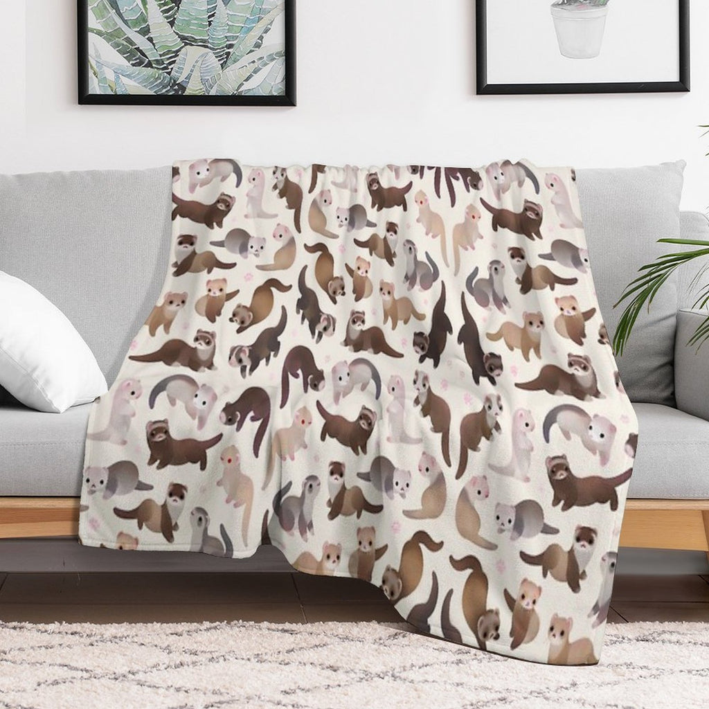 Ferret - Bright Quick-dry Throw Blanket