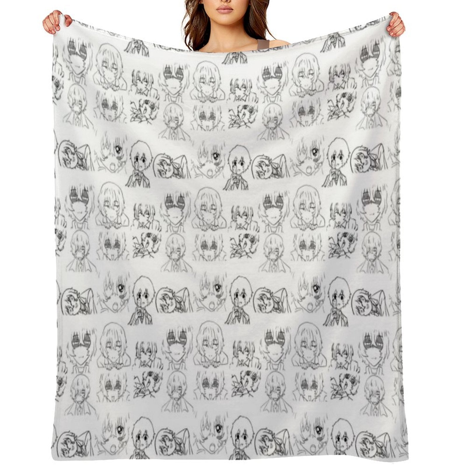 Dazai Pattern Velvety-soft Throw Blanket