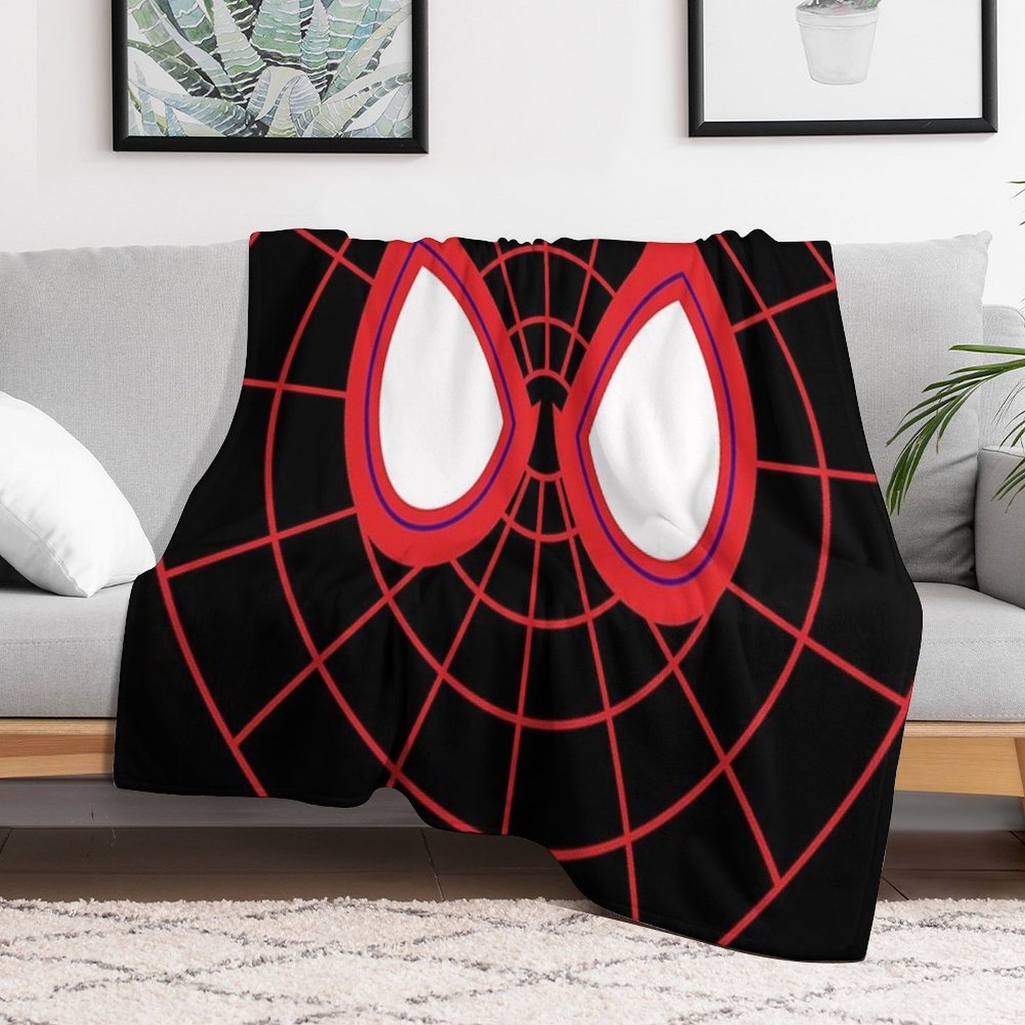 Miles Morales Eyes Eco-conscious Throw Blanket