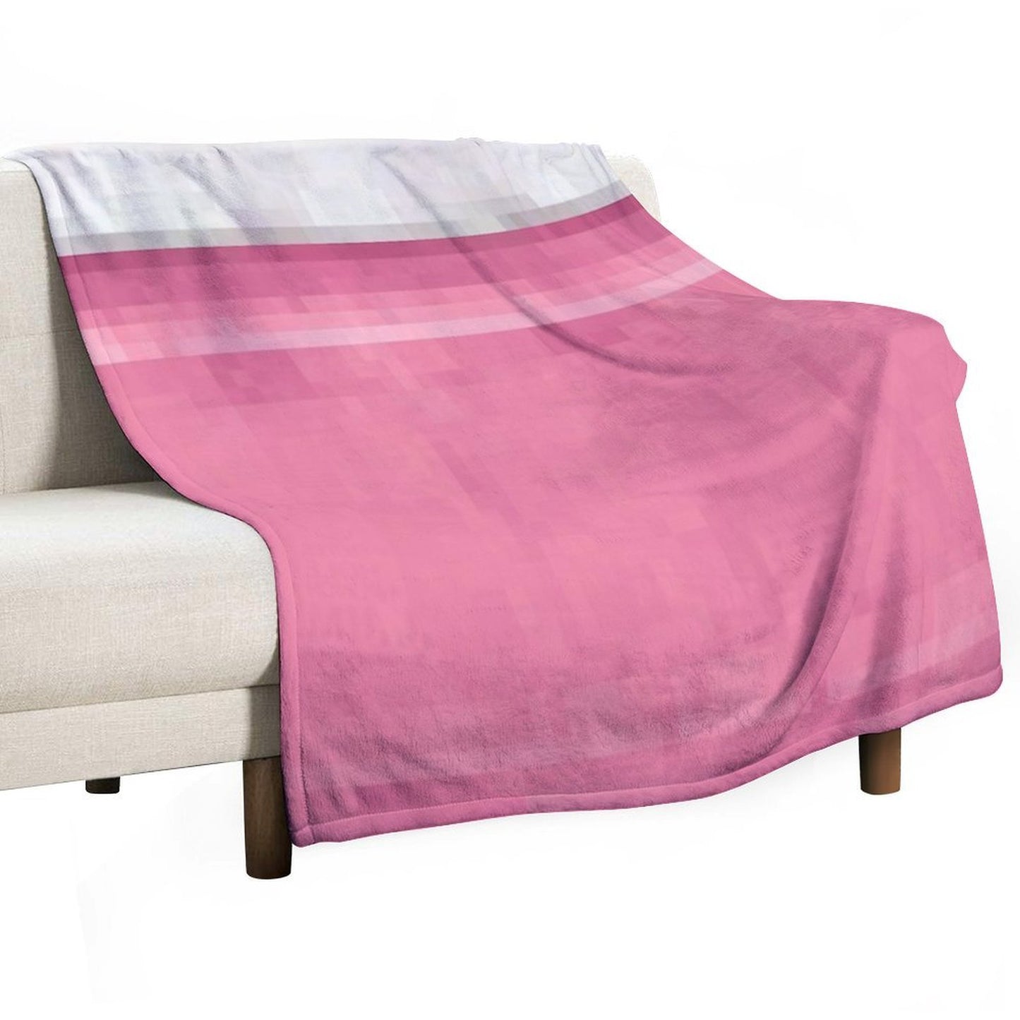 Minecraft Pink Pixel Bed Lightweight Throw Blanket