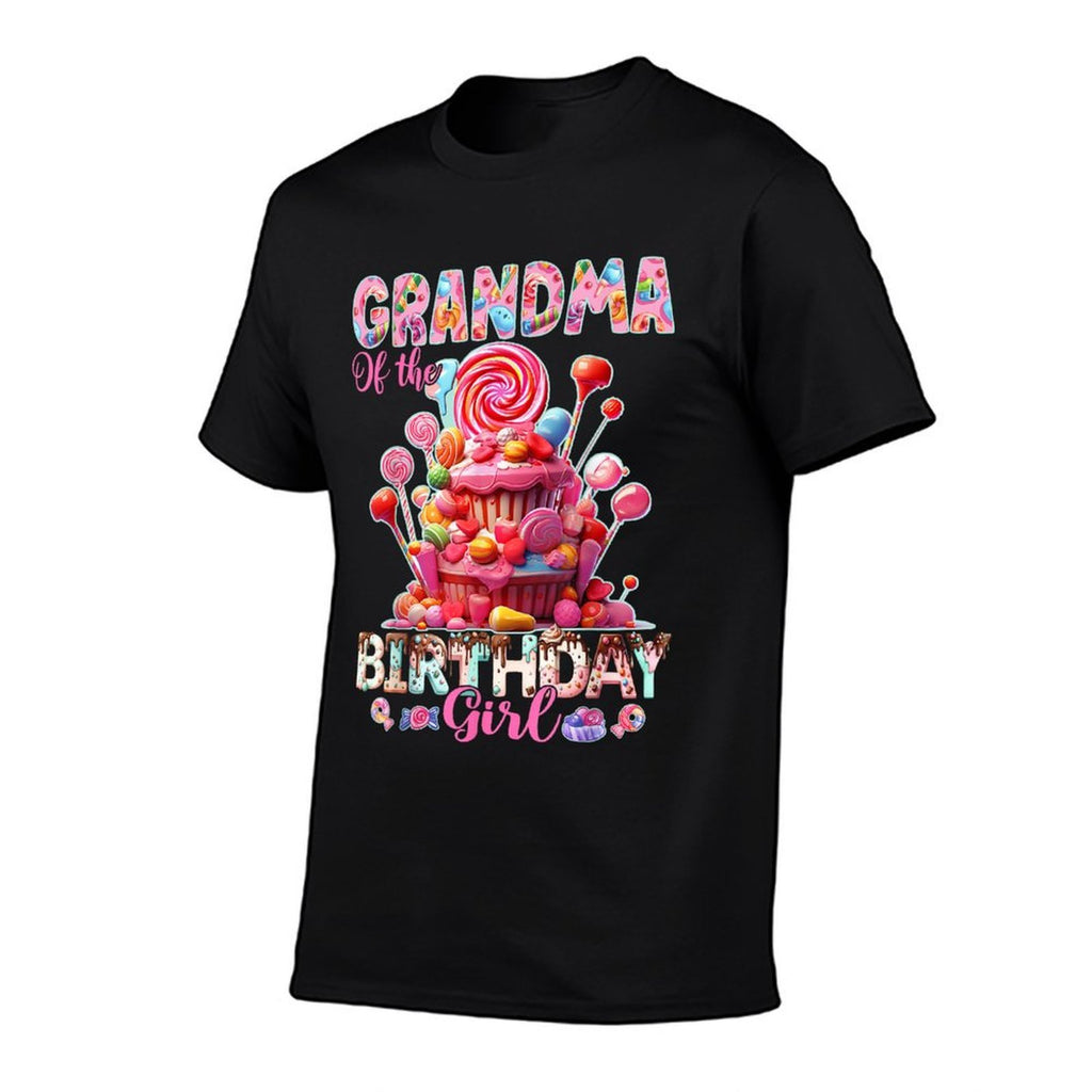 Grandma of The Birthday for Girl Sweet Candy Matching Family  Durable T-Shirt
