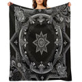 RogerPattern - Monochrome Elegance Black And White Symphony Eco-conscious Throw Blanket
