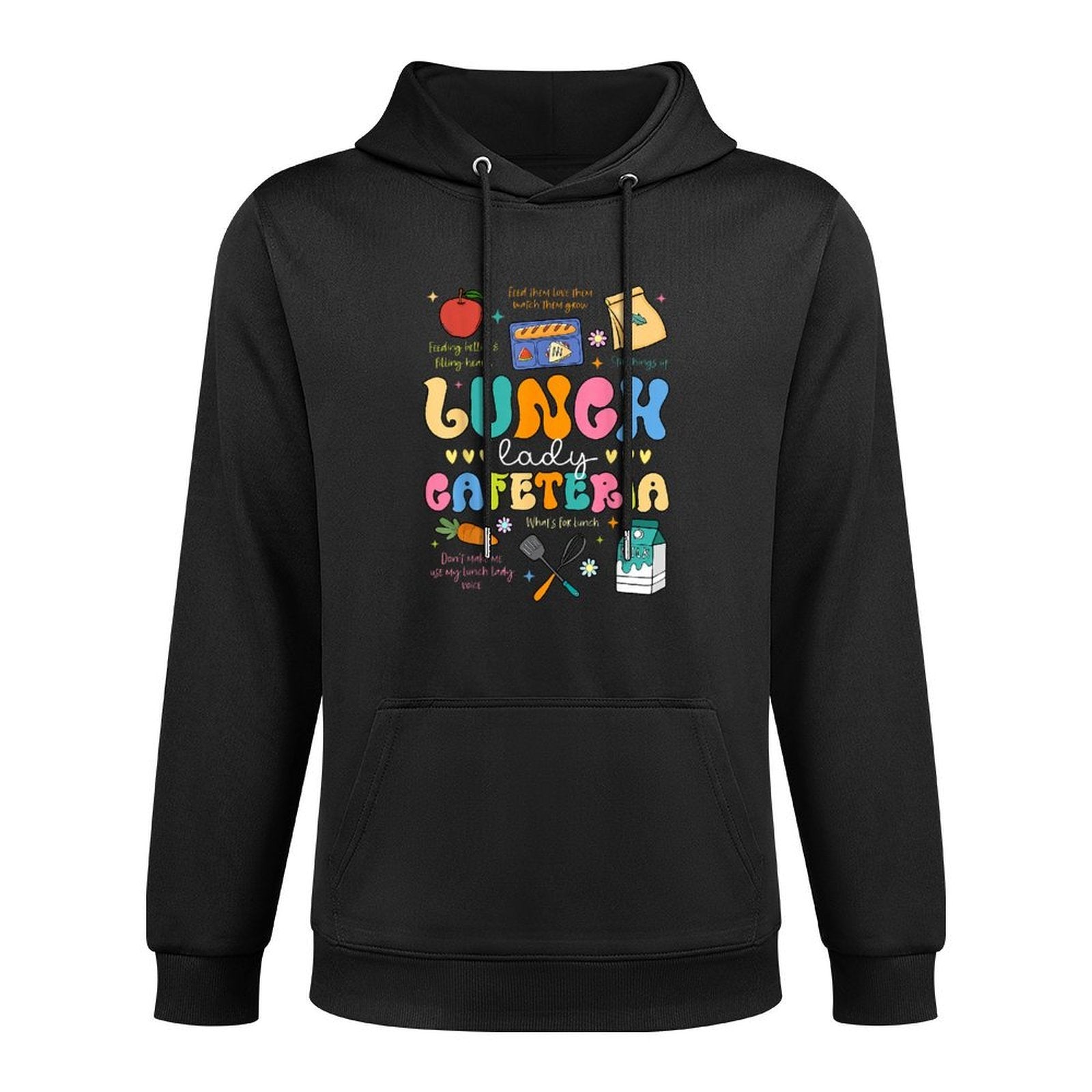Lunch Lady Cafeteria Back To School First Day Of School Cotton-Polyester Blend Hoodie
