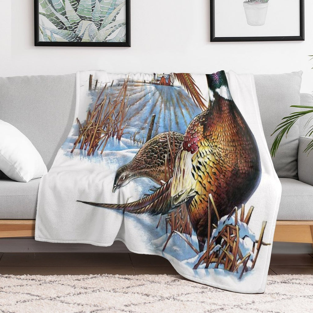 Pheasant Farm Comfort Throw Blanket