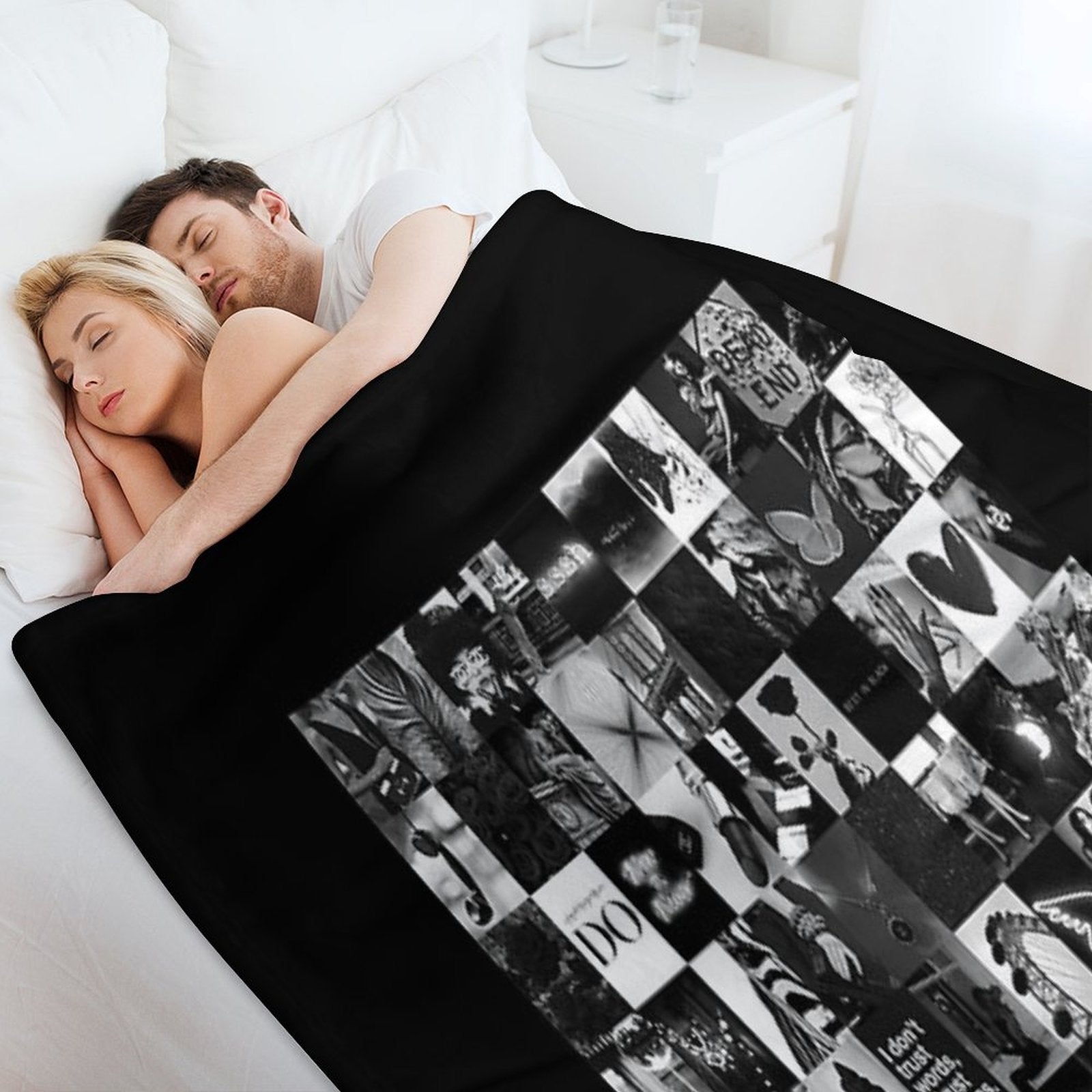 Black Aesthetic Collage Classic . Compact Throw Blanket