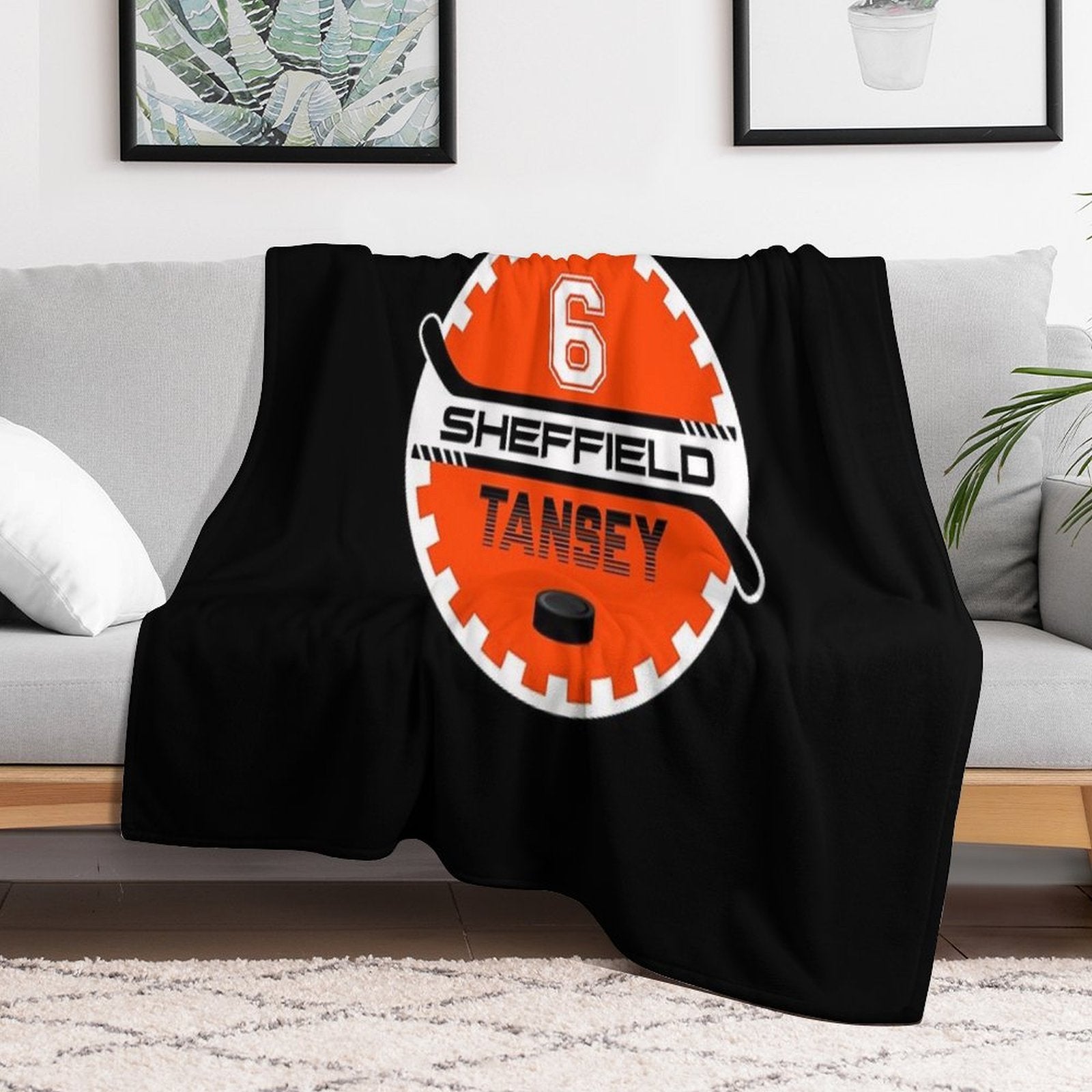 Sheffield Steelers Ice Hockey Cog - 6 Tansey Plush Throw Blanket