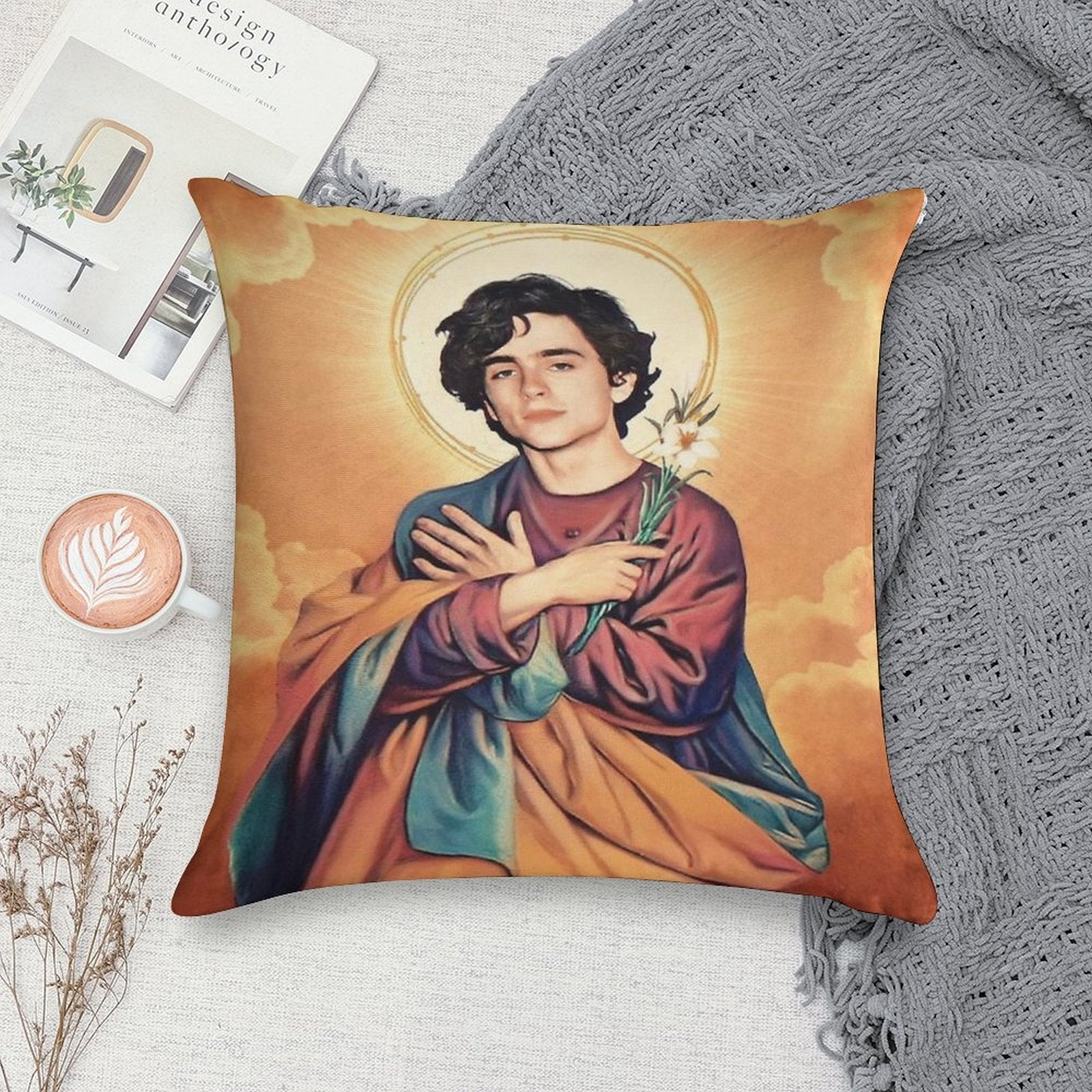 Timothee Chalamet Saint Soft Multiple Sizes Throw Pillow