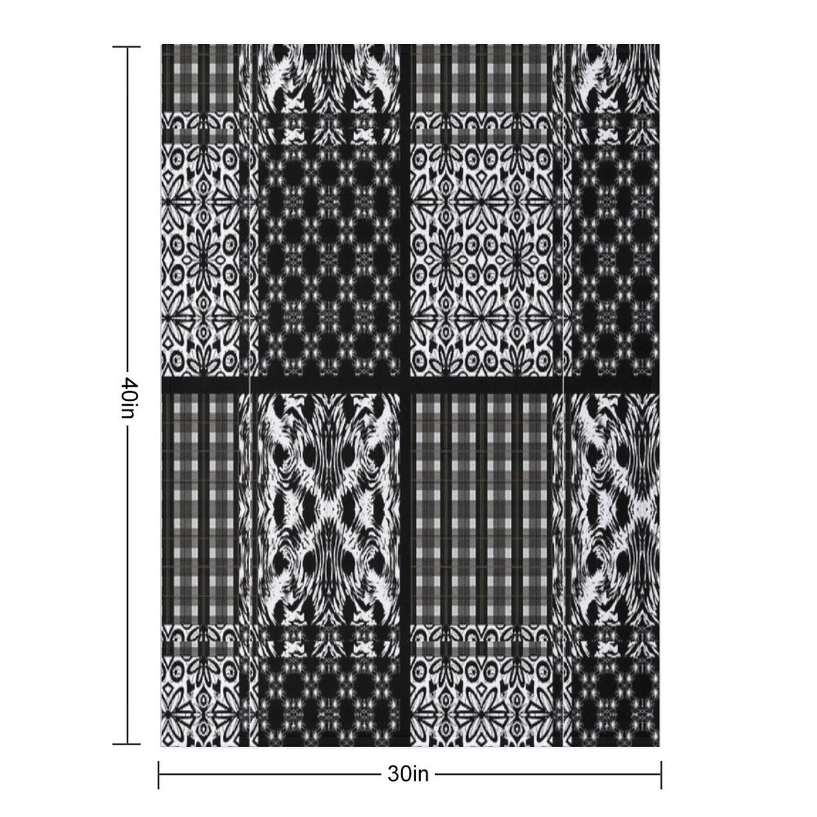 Mixed Black And White Pattern Gift-ready Throw Blanket
