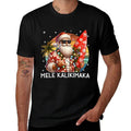 Mele Kalikimaka Retro Santa Rock On Pjs Christmas Xmas Men  Polyester Blend T-Shirt