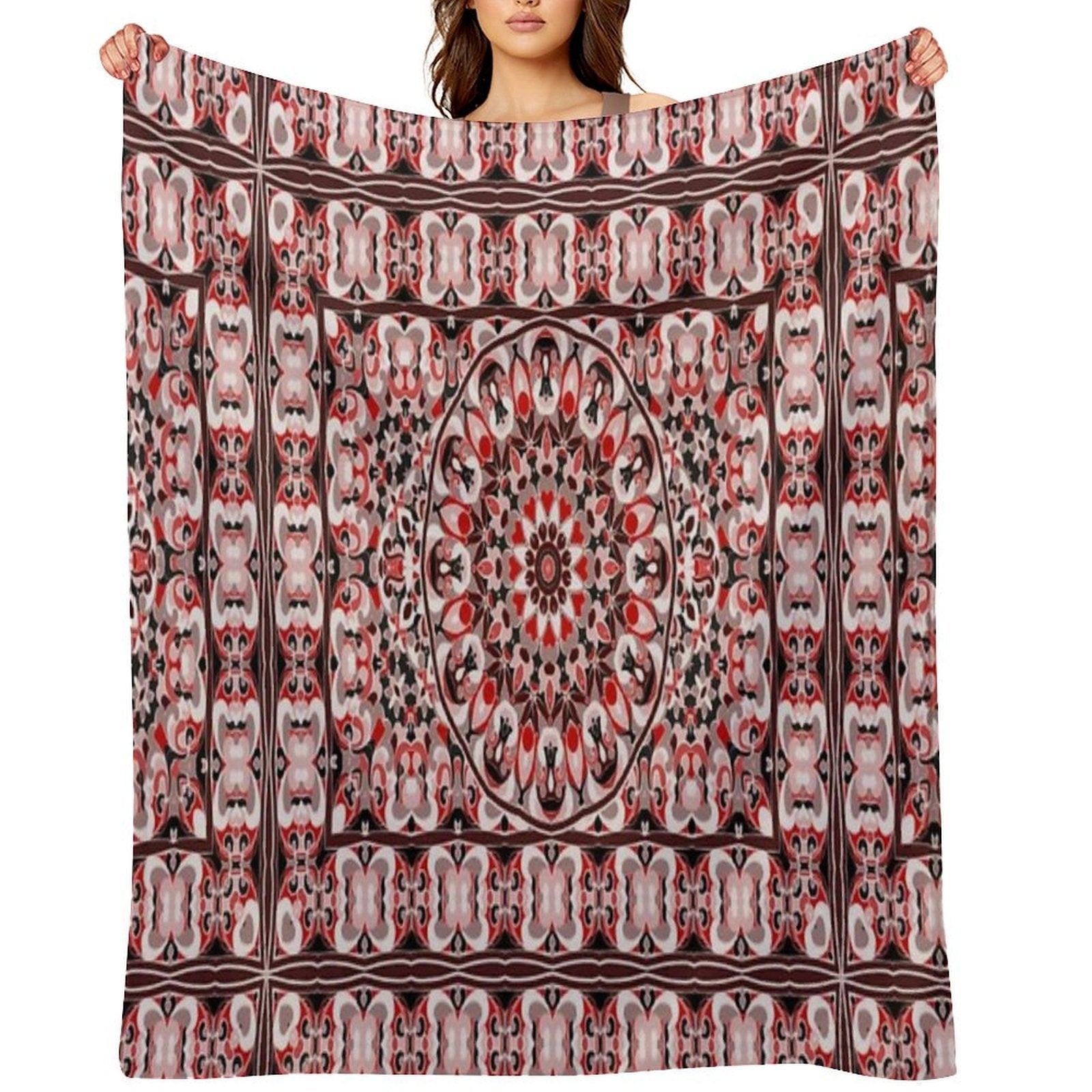 Oriental Rug Quick-dry Throw Blanket