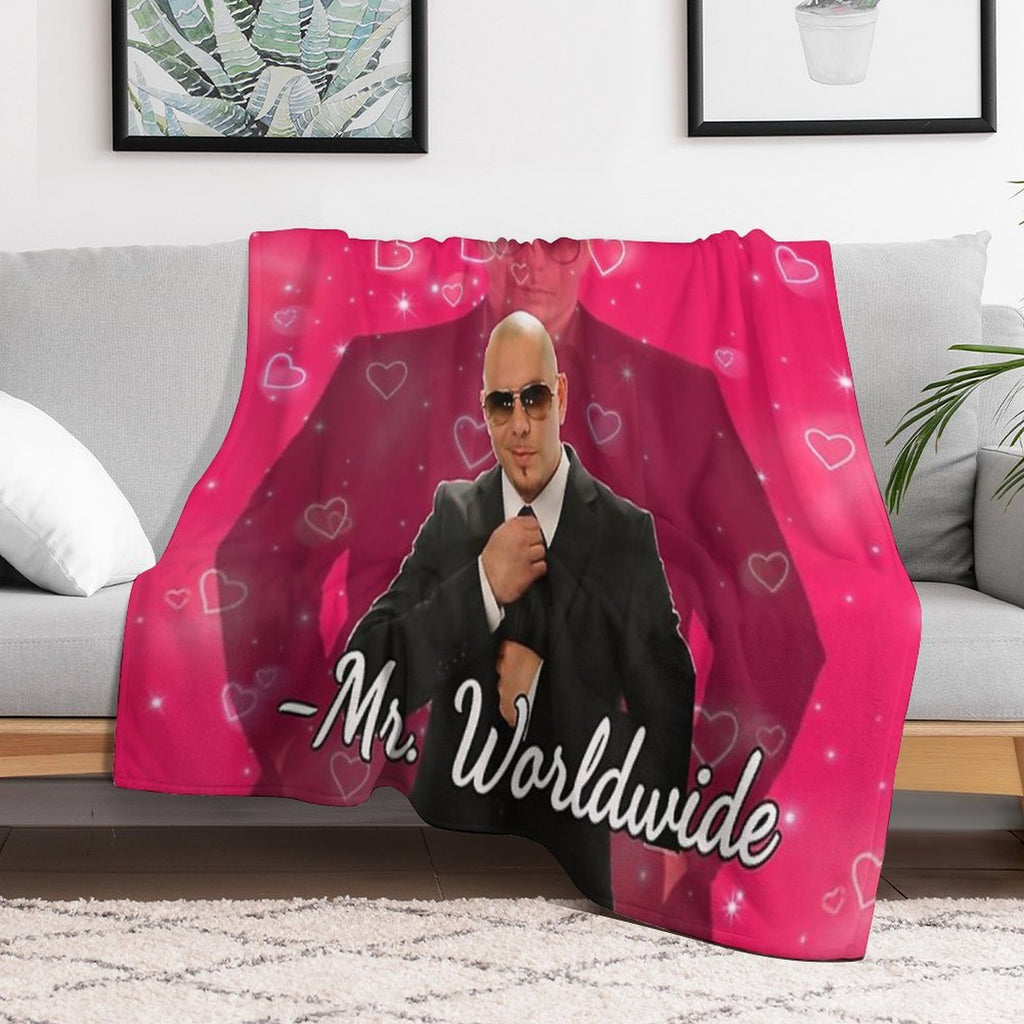 Mr Worldwide Pitbull Valentine Velvety-soft Throw Blanket