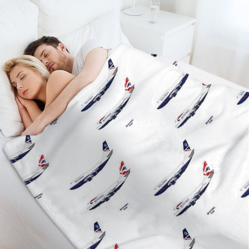 British Airways 747s Compact Throw Blanket