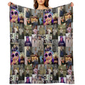 Funny Grandparents Aesthetic Collage Lightweight Throw Blanket