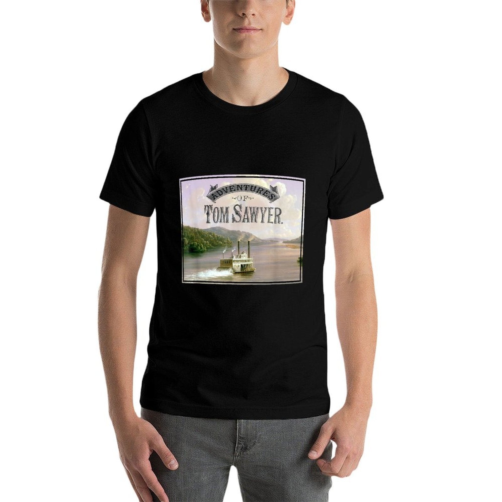 Tom Sawyer Adventures - Mississippi River Landscape  Moisture-wicking T-Shirt