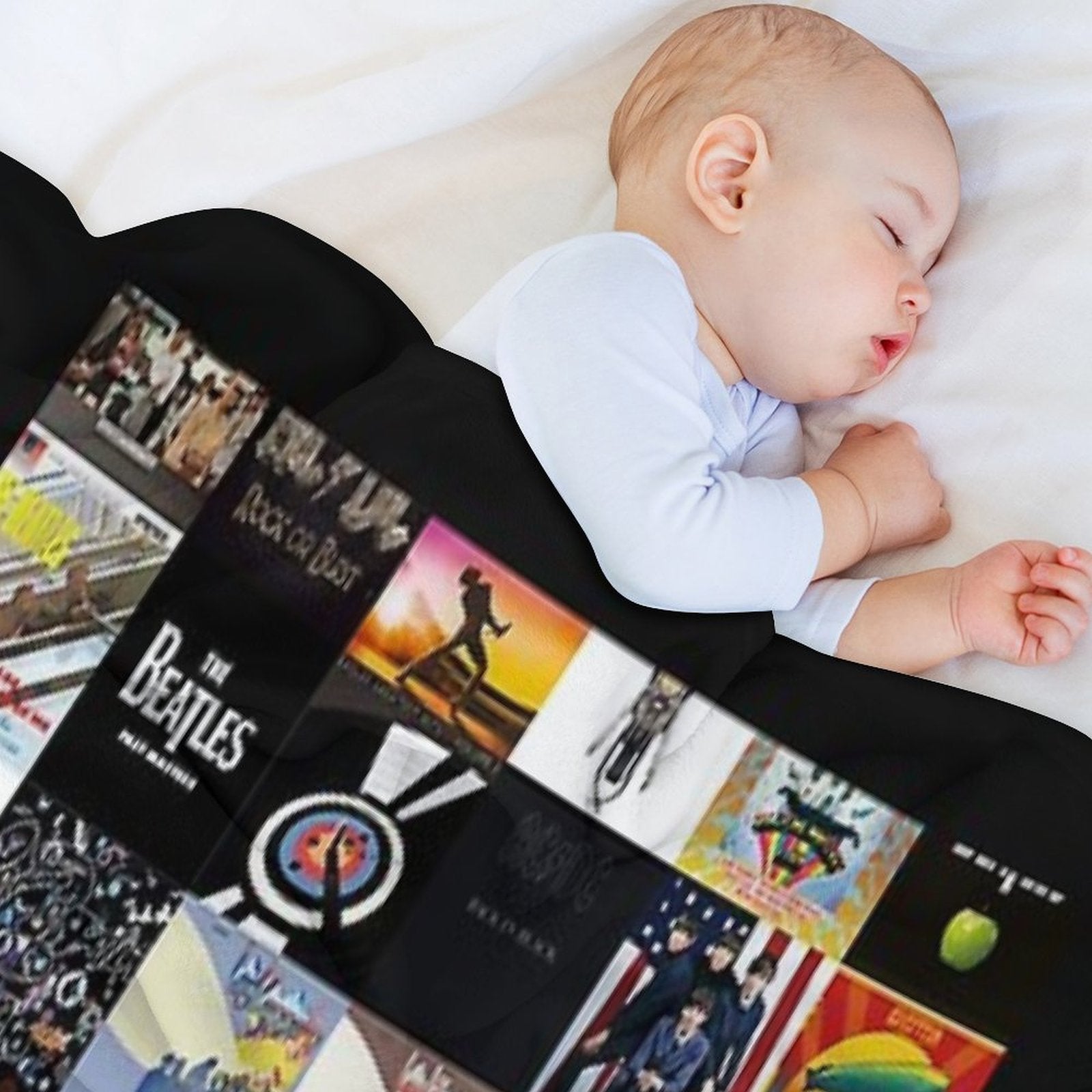Rock Band Posters Collage Classic T-Shirt Lightweight Throw Blanket