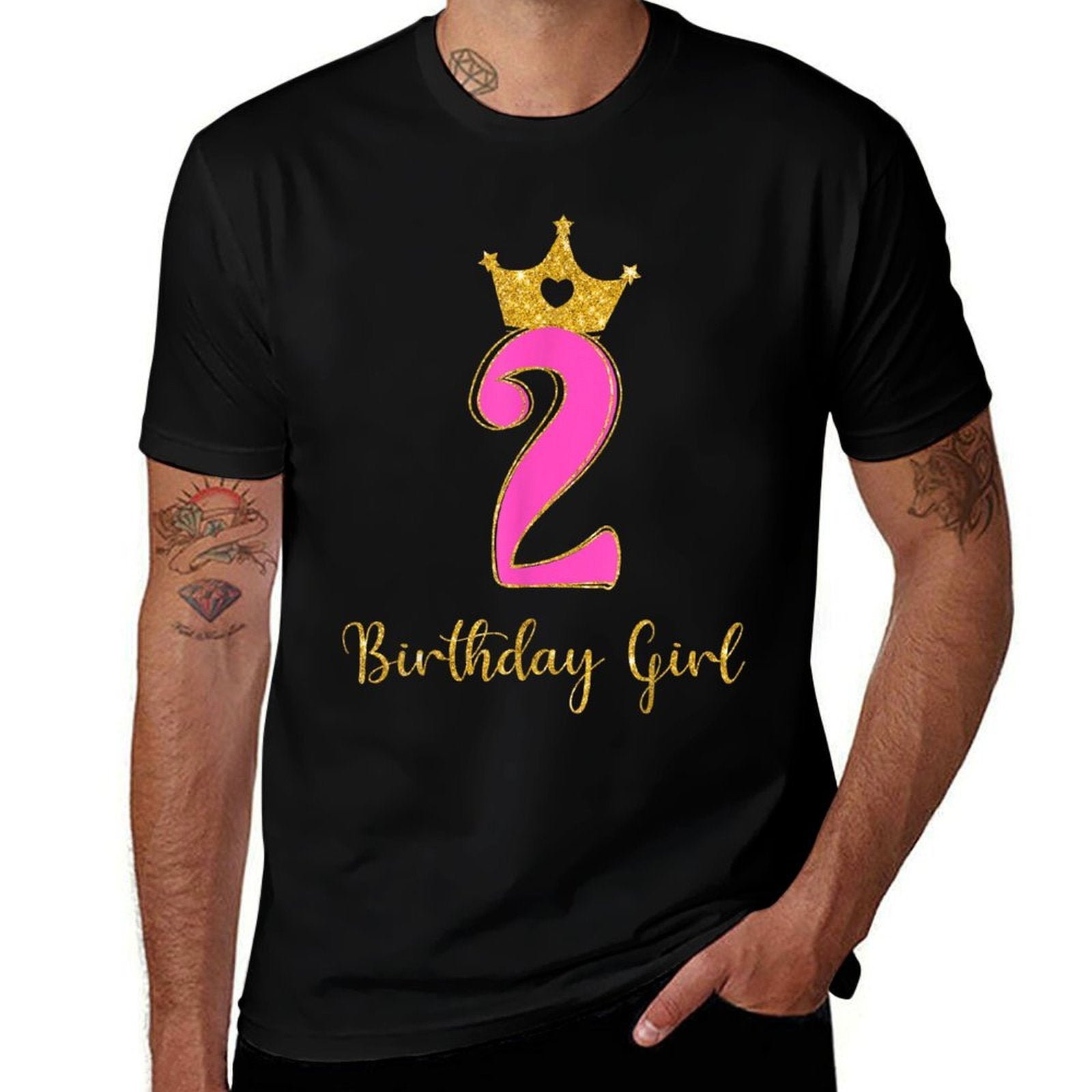 2nd Birthday Girls 2 Two Year Old Birthday Party Toddler Kid  Affordable Price T-Shirt
