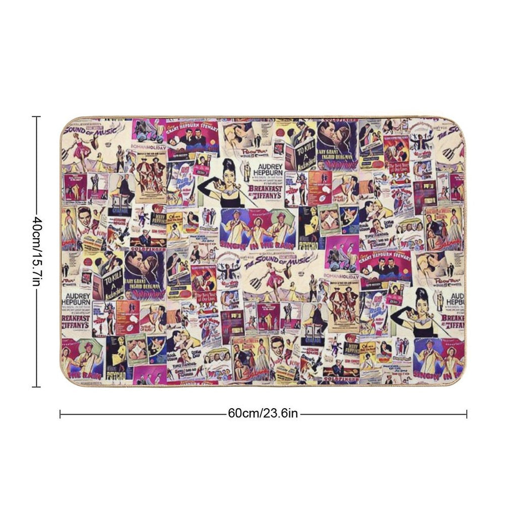 Hollywood Classics Collage  Versatile Bath Mat