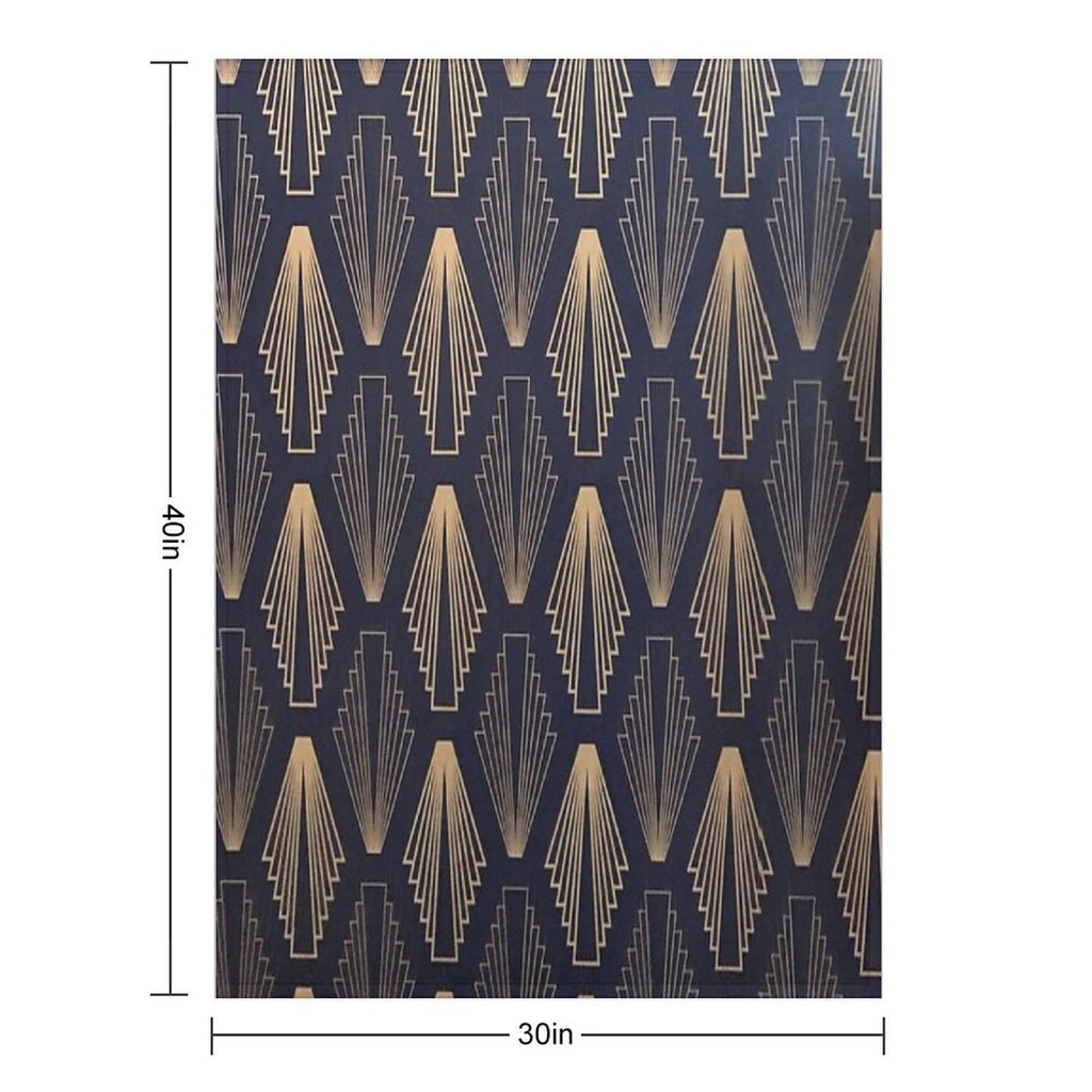 Art Deco Plush Throw Blanket