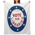 Vote for Libraries Sustainable Throw Blanket