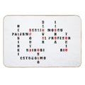 Profesor Ciudades - Black Version  Dirt-Trapping Bath Mat