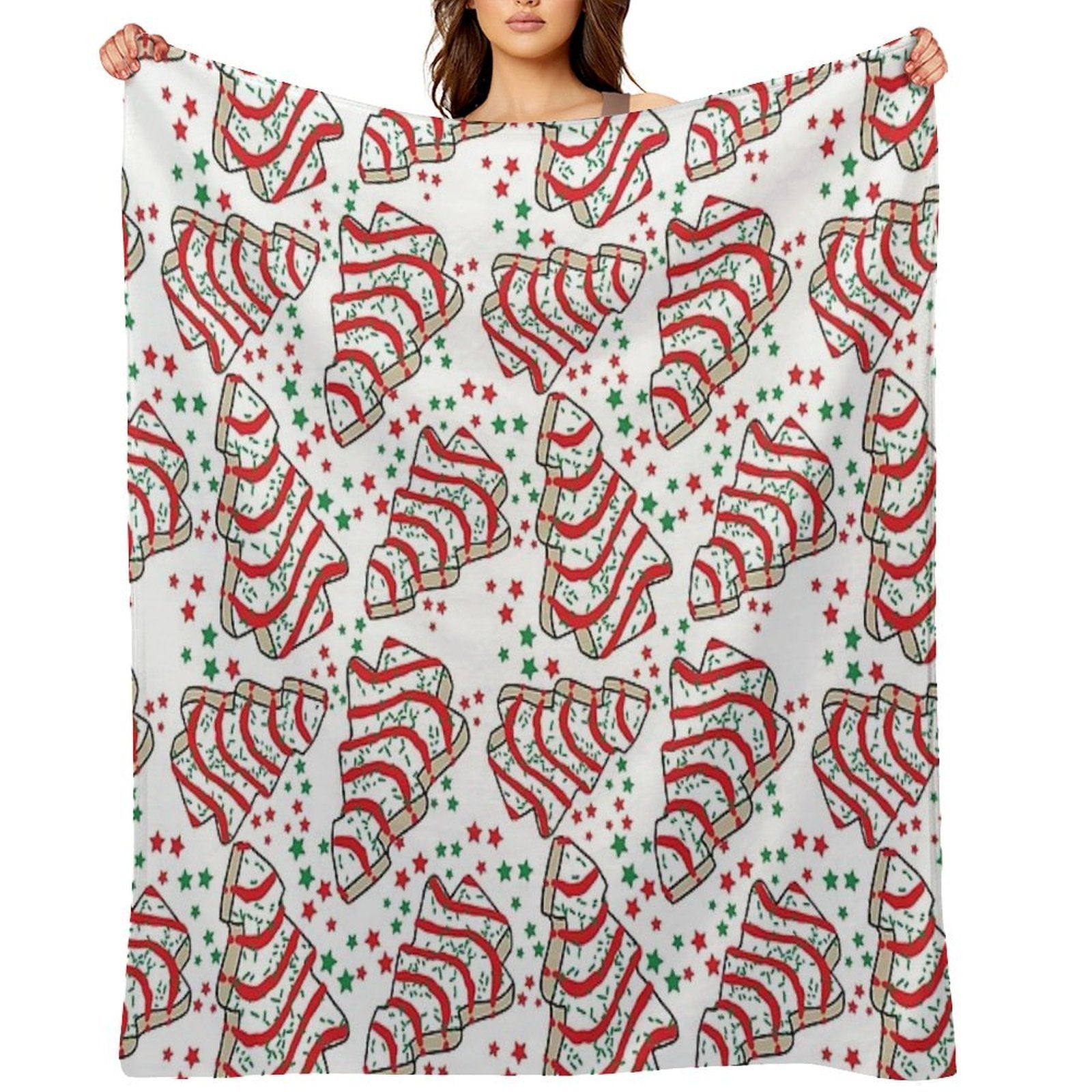 Christmas Tree Snack Cakes Gift-ready Throw Blanket