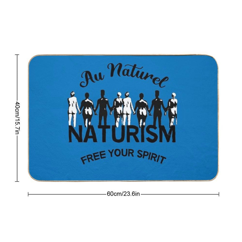 Naturism Gifts - Nudist Shirts - Naturist Bags - Beach Gifts - Lifestyle Gifts - Nude  Non-Slip Bath Mat