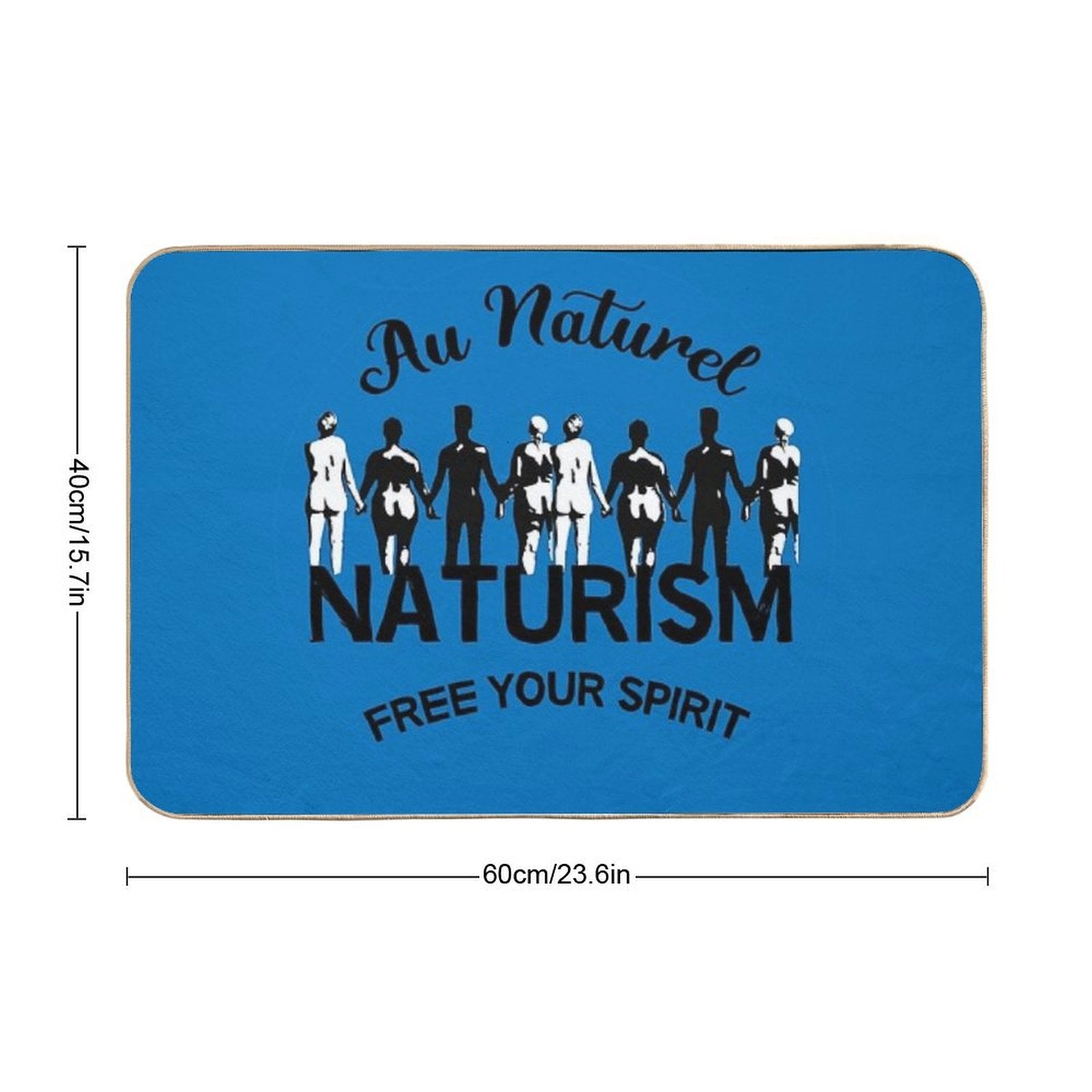 Naturism Gifts - Nudist Shirts - Naturist Bags - Beach Gifts - Lifestyle Gifts - Nude  Non-Slip Bath Mat