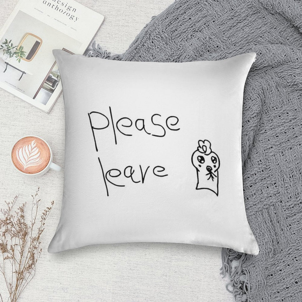 ATEEZ -- Please Leave Soft Skin-Friendly Throw Pillow