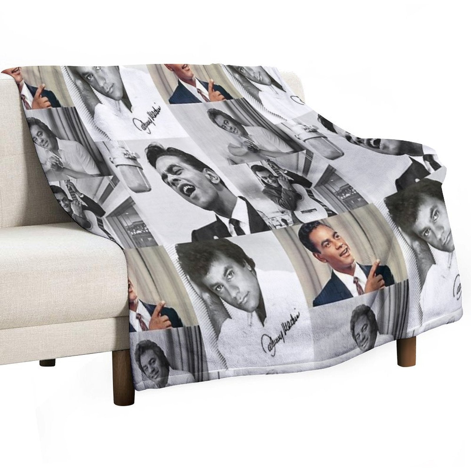 Johnny Mathis Collage Plush Throw Blanket