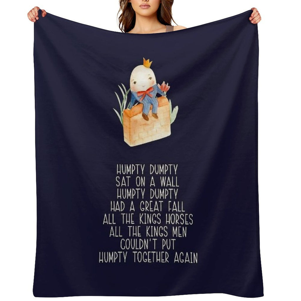 Nursery Rhyme - Humpty Dumpty Easy Care Throw Blanket