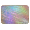 Holographic Neon Crystal Sheet  Stain-Proof Bath Mat