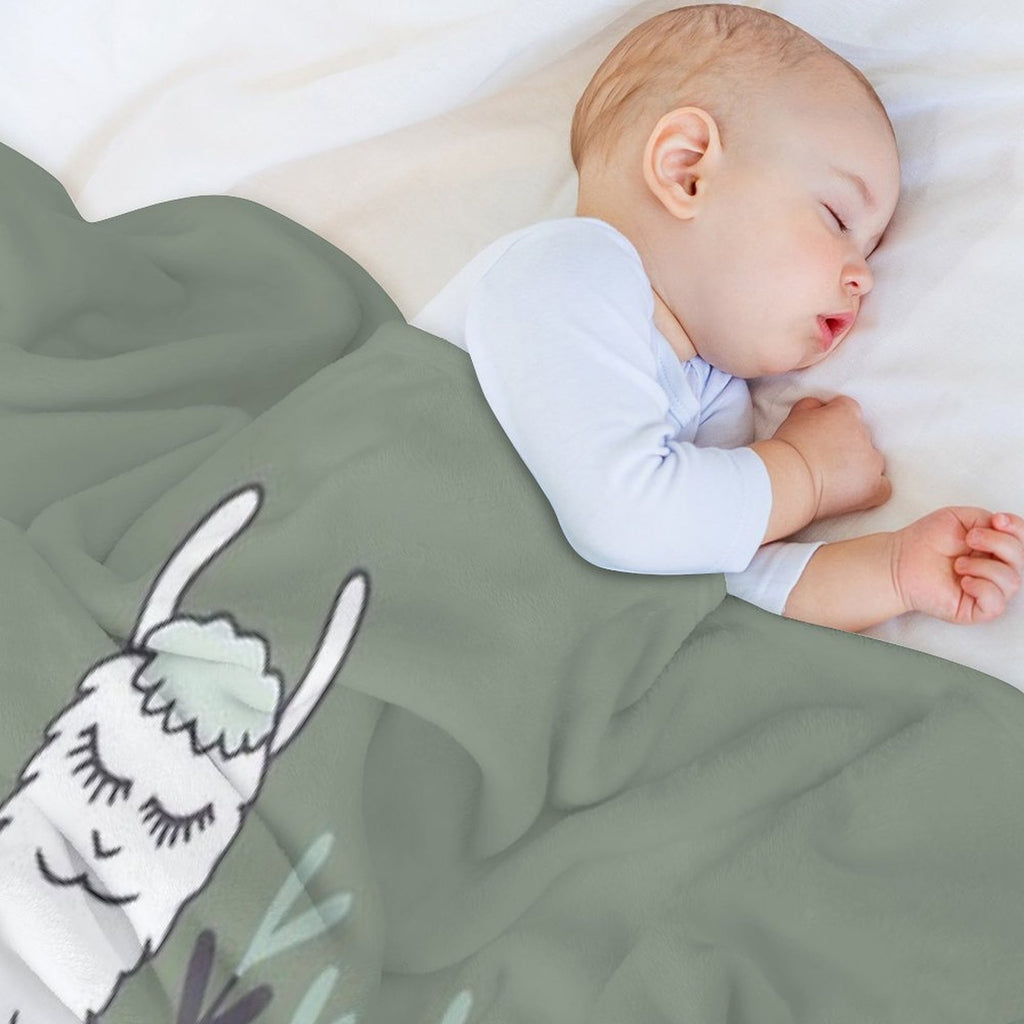 Smug Llama Machine-washable Throw Blanket