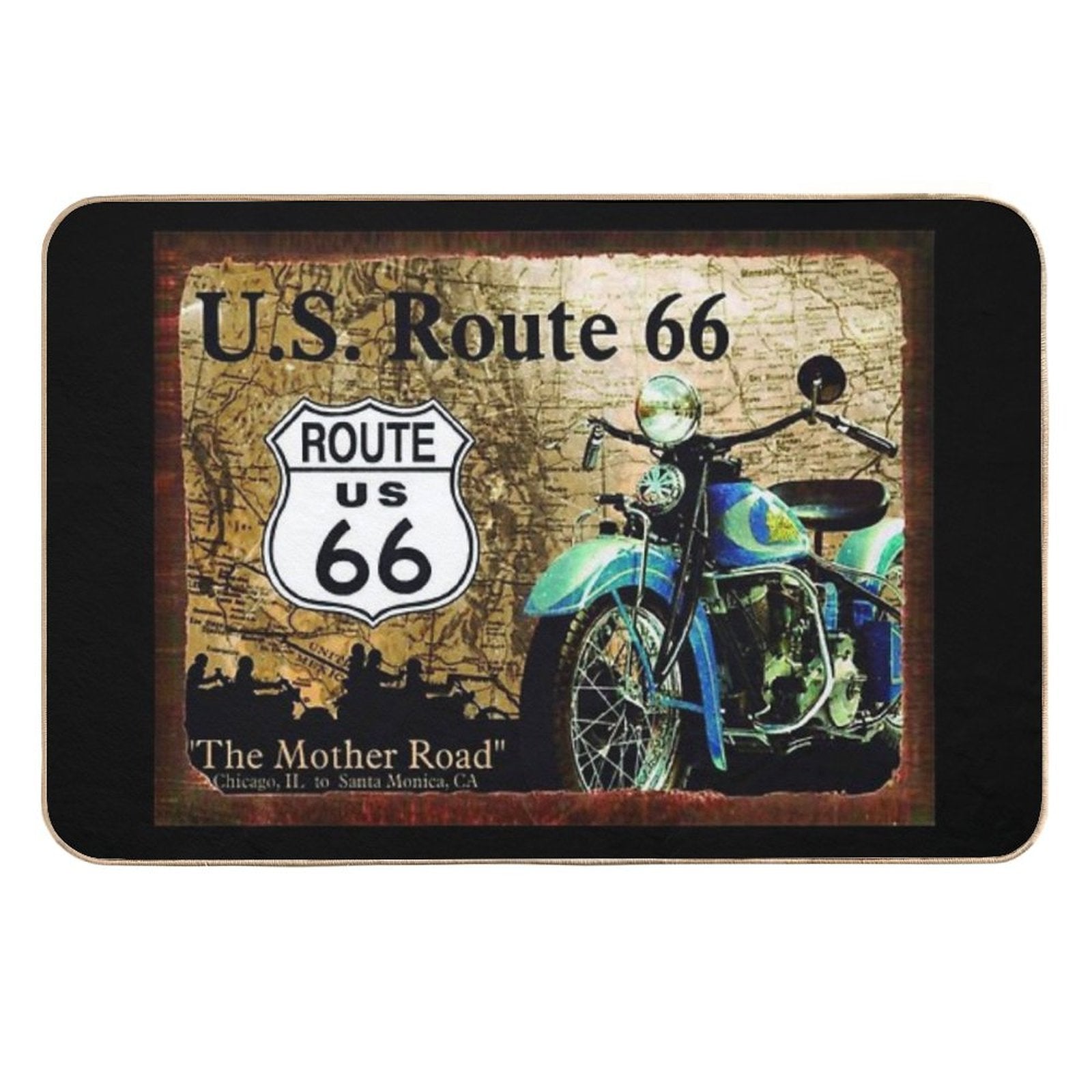 U.S ROUTE 66 Durable Bath Mat
