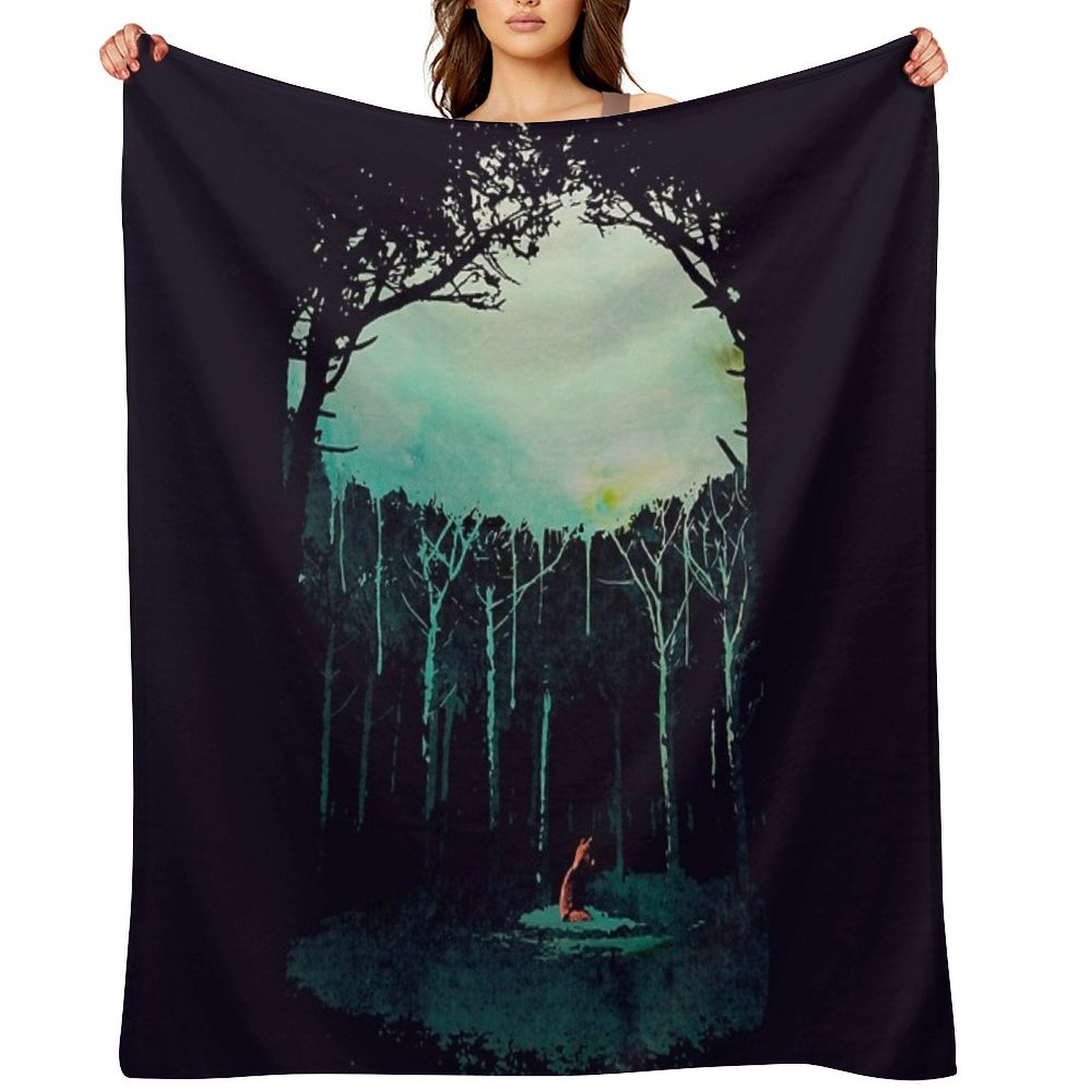 Deep in The Forest Anti-pilling Throw Blanket