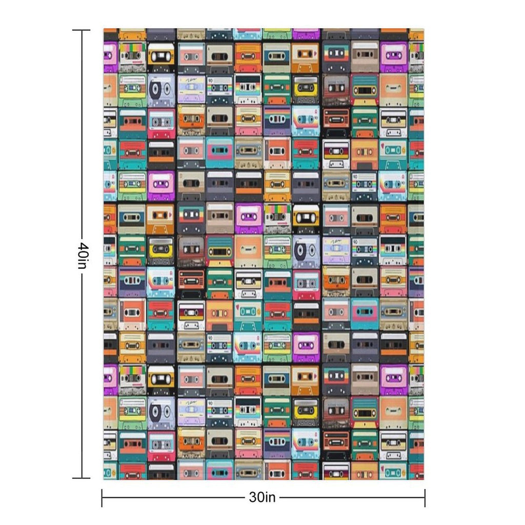 Cassette Tape Velvety-soft Throw Blanket