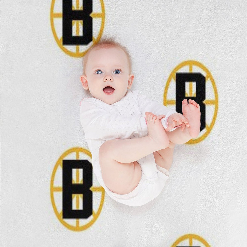 Boston Hockey Easy Care Throw Blanket